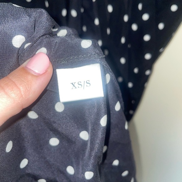 We Are Leone Ruby Ruffle Black Polka Dot 100% Silk Maxi Cardigan XS/S - Picture 12 of 12